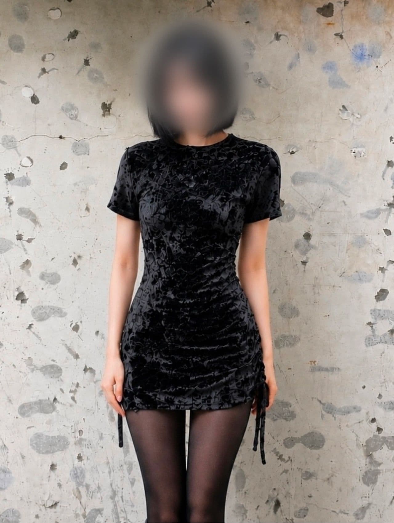 어반드레스 Dark Cloud Mini Dress BLACK